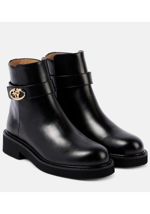 Valentino Garavani VLogo Locker leather bootie