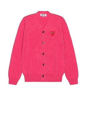 COMME des GARCONS PLAY Cardigan in Pink - Pink. Size M (also in S).