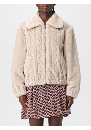 Fur Coat LIU JO Woman color Beige