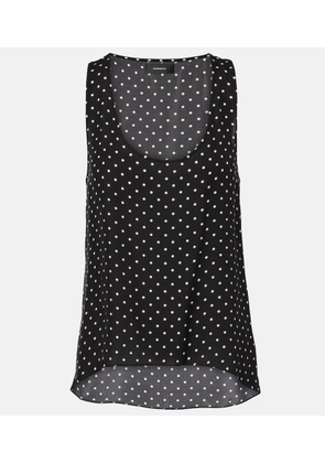 Wardrobe.NYC Polka-dot silk tank top