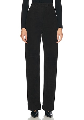 EAVES Blanca Suede Pants in Black - Black. Size XL (also in ).
