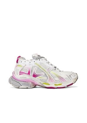Balenciaga Runner Gradient Sneaker in White  Pink  Grey  & Fluo Yellow - White,Pink. Size 40 (also in 41).