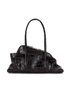 THE ATTICO La Passeggiata Small Top Handle Bag in Coffee - Chocolate. Size all.