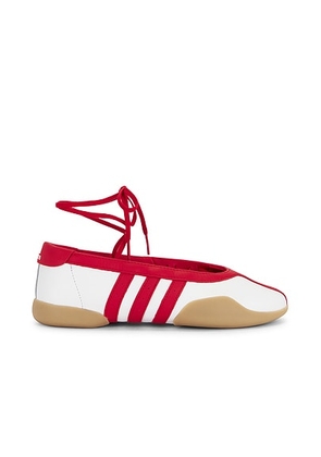 Adidas Originals Taekwondo Mei Ballet Sneaker in White & Better Scarlet - White. Size 6 (also in 6.5, 7).