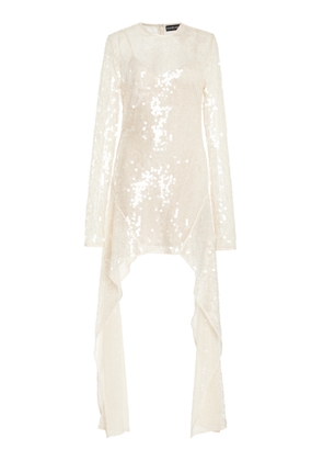 David Koma Asymmetric Sequined Mini Dress - Moda Operandi