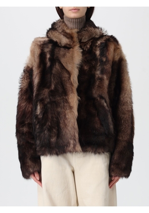 Fur Coat YVES SALOMON Woman color Beige
