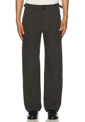 After Pray Officer Double Knee Pants in Charcoal - Charcoal. Size S (also in ).