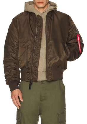 ALPHA INDUSTRIES Alpha MA-1 Flight Jacket in Espresso - Brown. Size S (also in XXL/2X).