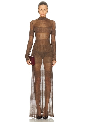 AKNVAS Josephine Gown in Copper - Brown. Size S (also in M).