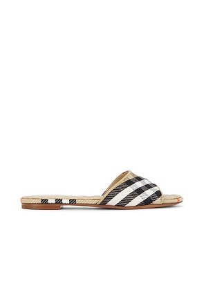 Burberry Sloane Sandal in Sand IP Check - Tan. Size 36.5 (also in 37, 37.5, 38.5, 39.5, 40).