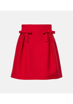Valentino Crepe Couture bow-detail miniskirt