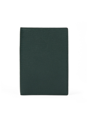 Smythson Passport Cover In Ludlow In Bottle Green