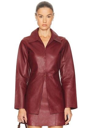 By Malene Birger Alleys Shirt in Cabernet - Wine. Size 40 (also in 36, 42).