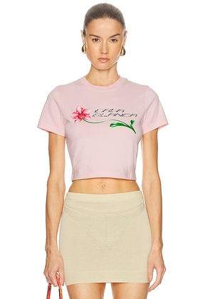 Casablanca Cropped Baby Tee in Orchid Logo - Pink. Size L (also in M, S, XS).