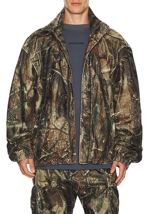 Balenciaga Hooded Jacket in Brown - Army. Size S (also in ).