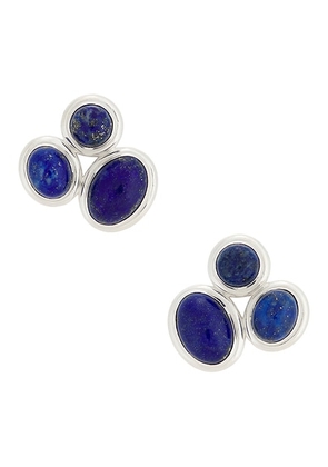 Beaufille Xl Vista Stud Earring in Silver & Lapis Lazuli - Navy. Size all.