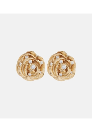 Magda Butrym Floral embellished gold-plated earrings