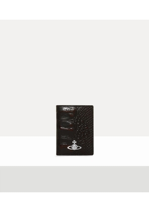 Vivienne Westwood Small Vertical Wallet Dino-embossed Brown One Size Women