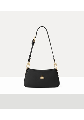 Vivienne Westwood Tasha Shoulder Phone Bag Faux Leather Black-3d-orb