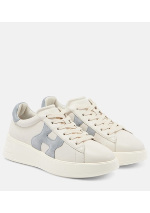 Hogan Hogan Rebel suede-trimmed leather sneakers