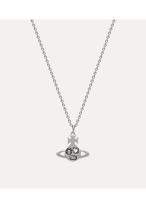 Vivienne Westwood Crispin Pendant Necklace Platinum Silver Women