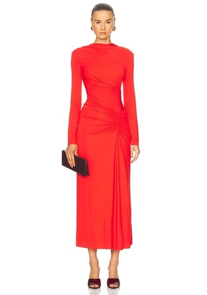 SIMKHAI Ferrera Midi Dress in Fiery Red - Red. Size 0 (also in ).