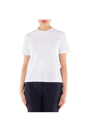 Thom Browne White Cotton Pique Classic Stripe T-Shirt