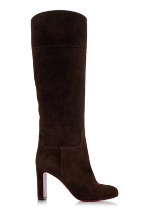 Christian Louboutin Loo Botta 85mm Suede Knee Boots - Moda Operandi