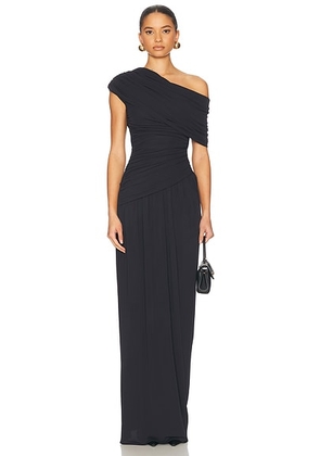 Helsa The Apolla Jersey Dress in Caviar - Black. Size M (also in S).