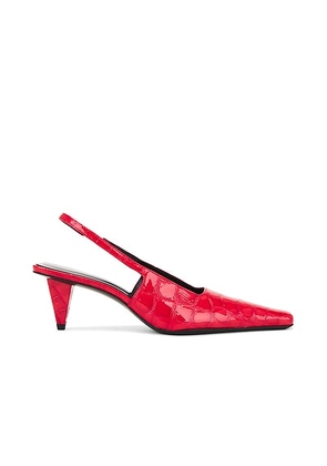 Jude Iris Kitten Slingback Pump in Red Croco - Red. Size 39 (also in ).