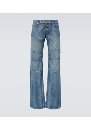 Balenciaga Distressed low-rise wide-leg jeans