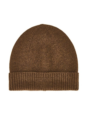 Guest In Residence Rib Cuff Beanie in Chestnut - Brown. Size all.
