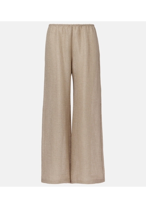 Leset Stella linen-blend wide-leg pants