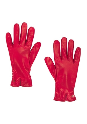 HANDSOME STOCKHOLM Essential Gloves in Red - Red. Size S (also in ).