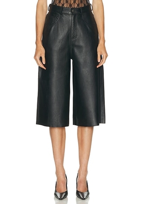 Haikure Belle Leather Short in Nero - Black. Size 28 (also in ).