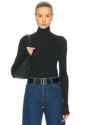 GRLFRND Essential Long Sleeve Turtleneck in Black - Black. Size XS (also in ).