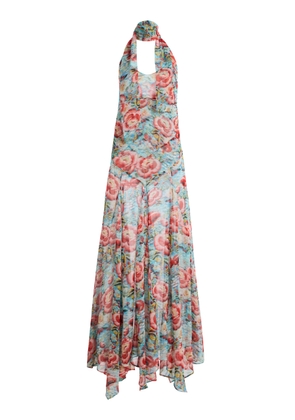SIEDRÉS Exclusive Raye Floral-Print Maxi Dress - Moda Operandi