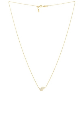 Jade Trau Poppy Two Stone Pendant Necklace in 18k Gold - Metallic Gold. Size all.