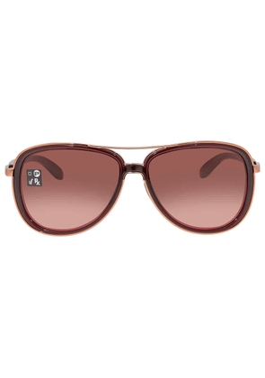 Oakley Split Time Red Gradient Pilot Ladies Sunglasses OO4129 412902 58