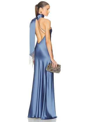 ILA Brice One Shoulder Maxi Dress in Blue - Blue. Size 34 (also in 36, 38, 40).