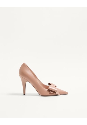 Valentino Garavani Bowow Pump In Kidskin 100Mm Woman ROSE CANNELLE 35