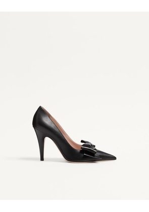 Valentino Garavani Bowow Pump In Kidskin 100Mm Woman BLACK 35