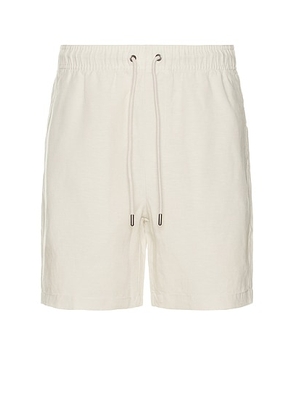 Onia Air Linen Pull On Short 6 Shorts in Stone - Beige. Size S (also in XL/1X).