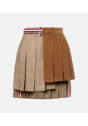 Thom Browne Asymmetric wool miniskirt