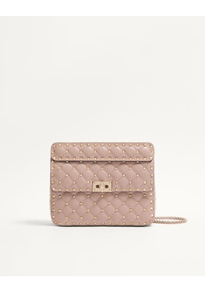 Valentino Garavani Medium Nappa Rockstud Spike Bag Woman POUDRE UNI