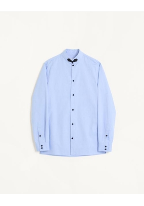 Valentino Oxford Cotton Shirt With Toggle Man SKY 39