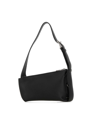 Alexander Mcqueen Black Leather Sling T-Bar Crossbody Bag