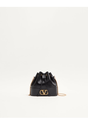 Valentino Garavani Mini Bucket Bag In Nappa With Vlogo Signature Chain Woman BLACK UNI