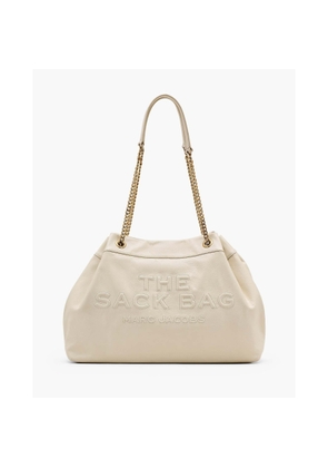Marc Jacobs the Sack Bag White Shoulder Bag With Logo Embossed On The Front In Leather Woman