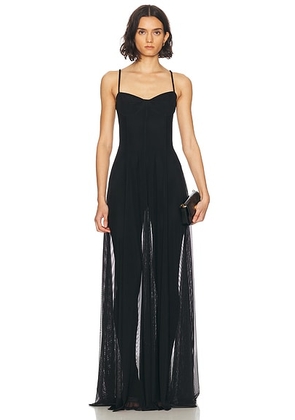 Norma Kamali Underwire Gown With Catsuit in Black - Black. Size S (also in XS).